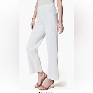 Spanx stretch twill pull on wide leg crop pants XL